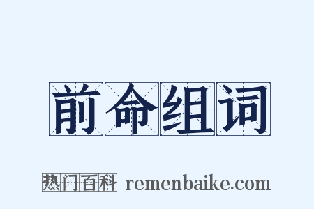前命组词是什么意思的图片